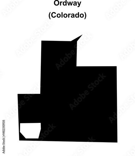 Ordway (Colorado) blank outline map