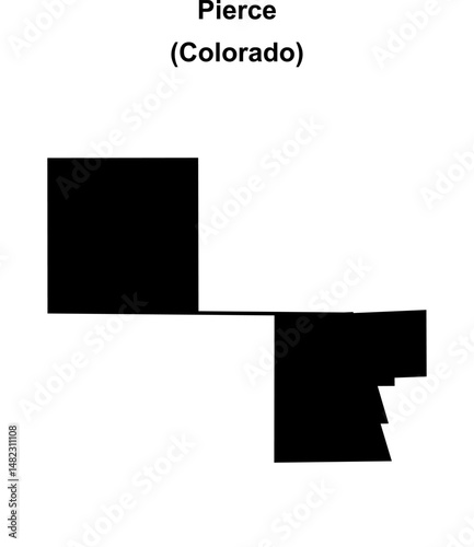 Pierce (Colorado) blank outline map