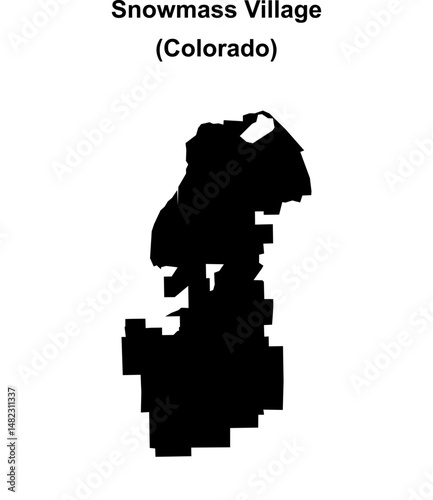 Snowmass Village (Colorado) blank outline map