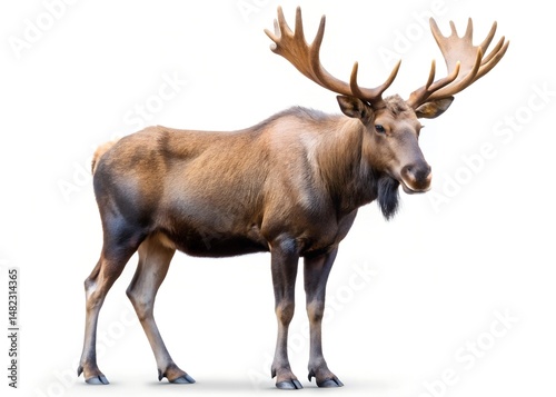 Wallpaper Mural a Moose isolated on white background Torontodigital.ca