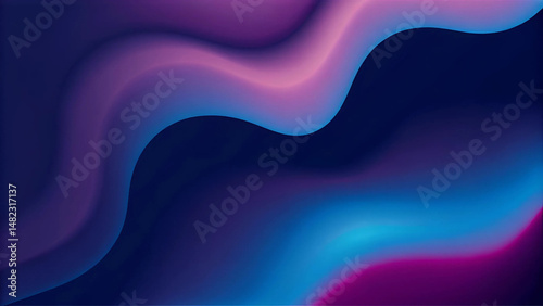Abstract gradient background featuring wavy flowing shapes in vibrant shades of blue purple and pink.