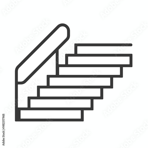 2D steps web icon in line style  Icons, Flat lay Icon