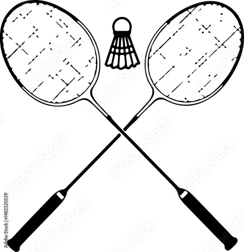 Badminton Player Silhouette vector