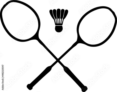 Badminton Player Silhouette vector