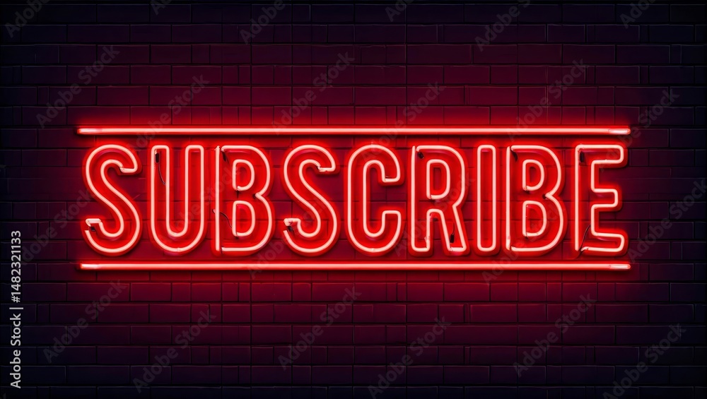 Obraz premium Subscribe Banner.