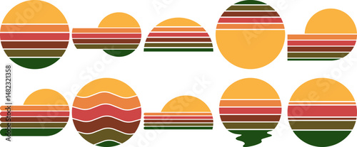 Retro Sunset Stripes