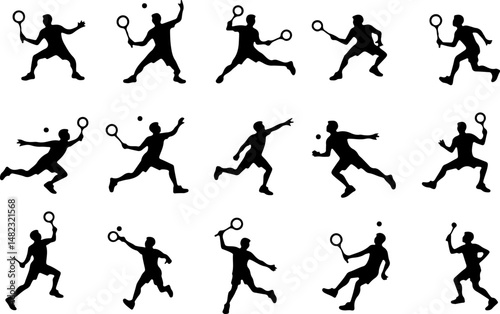 Badminton Player Silhouette vector