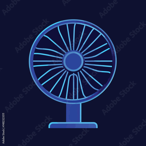 2D table fan line icon  Icons, Flat lay Icon