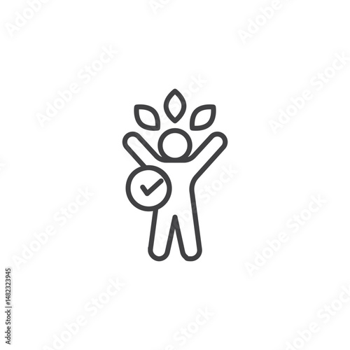Wellness vector Icon in trendy flat style isolated on white background