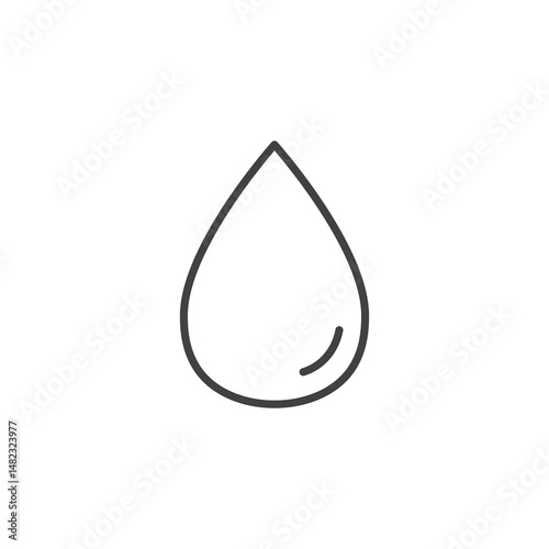 Water drop vector Icon in trendy flat style isolated on white background