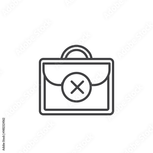 Unemployment vector Icon in trendy flat style isolated on white background