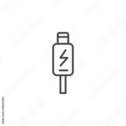 USB type c vector Icon in trendy flat style isolated on white background