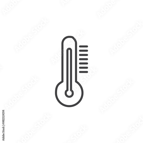 Thermometer vector Icon in trendy flat style isolated on white background