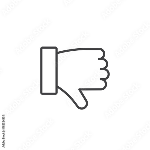 Thumb down vector Icon in trendy flat style isolated on white background