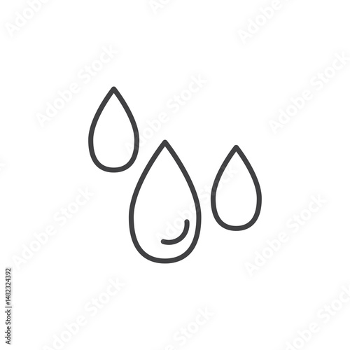 Tear drop vector Icon in trendy flat style isolated on white background
