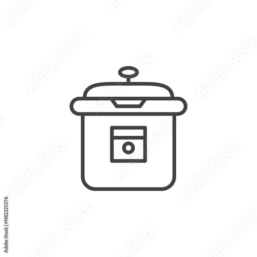 Pressure cooker vector Icon in trendy flat style isolated on white background