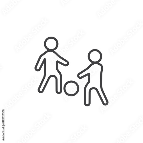 People playing Ball vector Icon in trendy flat style isolated on white background