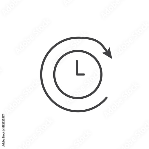Past vector Icon in trendy flat style isolated on white background