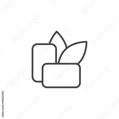 Mint gum vector Icon in trendy flat style isolated on white background