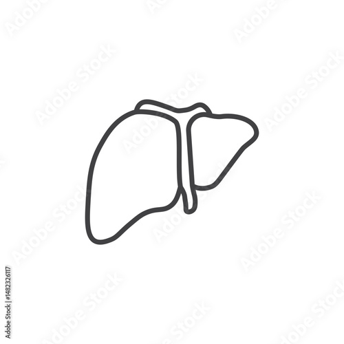 Liver vector Icon in trendy flat style isolated on white background
