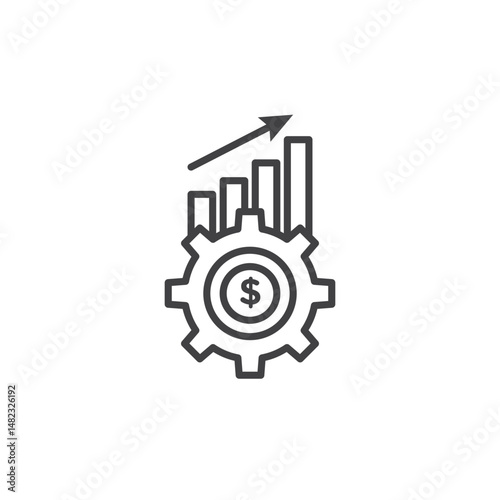 KPI vector Icon in trendy flat style isolated on white background