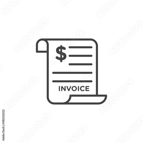 Invoice vector Icon in trendy flat style isolated on white background