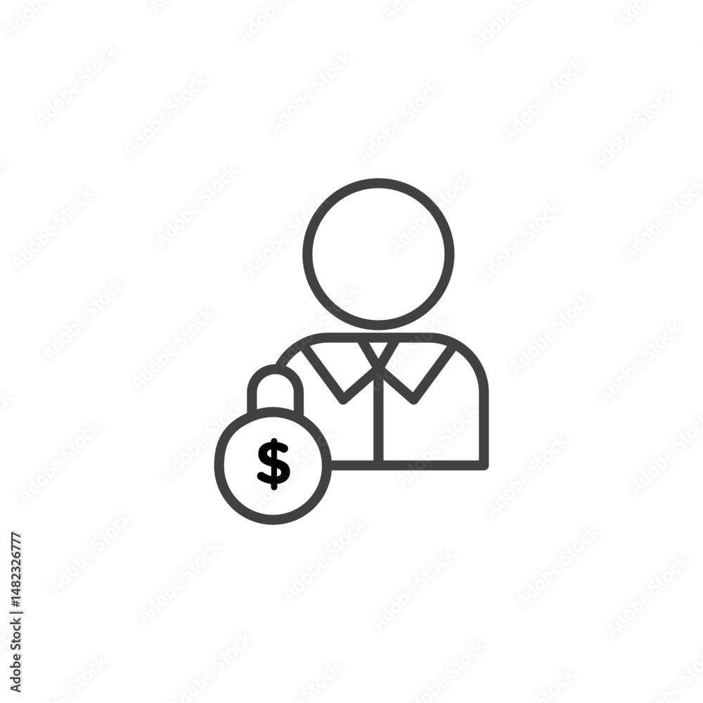 Fototapeta premium Guarantor vector Icon in trendy flat style isolated on white background