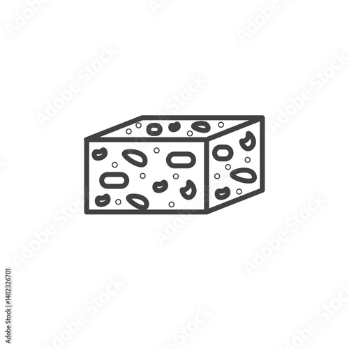 Halva vector Icon in trendy flat style isolated on white background