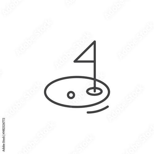 Golf yard vector Icon in trendy flat style isolated on white background