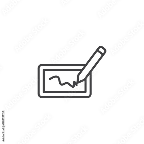 Electronic signature vector Icon in trendy flat style isolated on white background