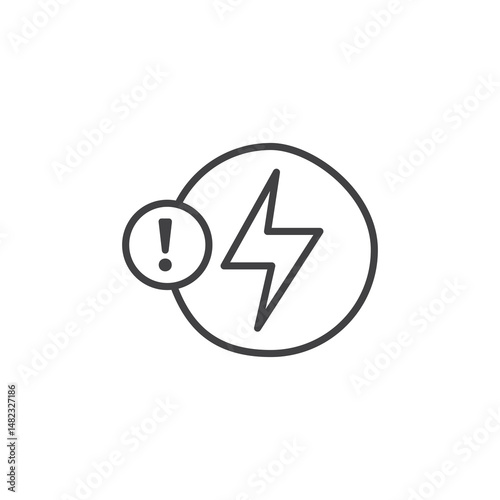 Electric Problem vector Icon in trendy flat style isolated on white background