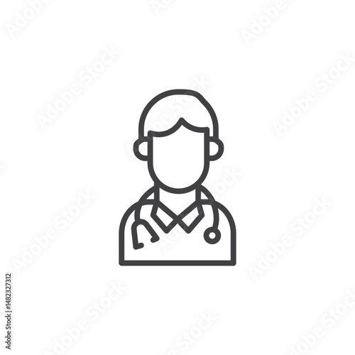 Doctor vector Icon in trendy flat style isolated on white background