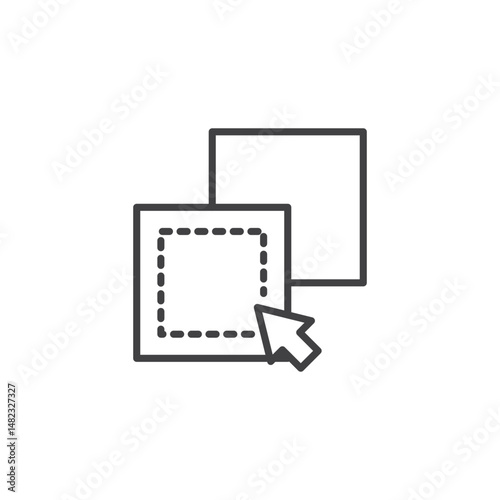 Drag and drop vector Icon in trendy flat style isolated on white background