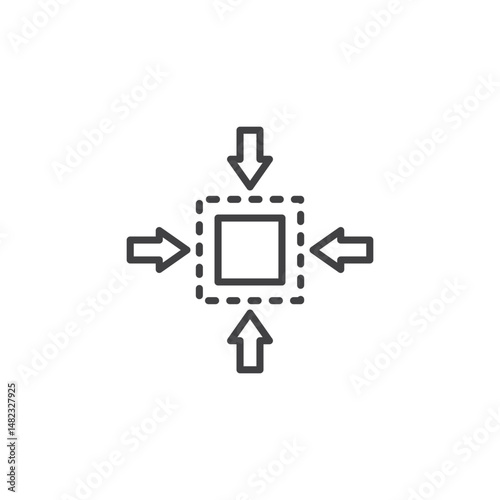 Compact size vector Icon in trendy flat style isolated on white background