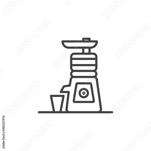 Cold pressed juicer vector Icon in trendy flat style isolated on white background