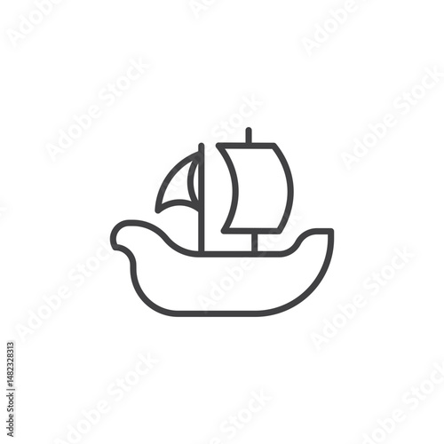 Caravel vector Icon in trendy flat style isolated on white background