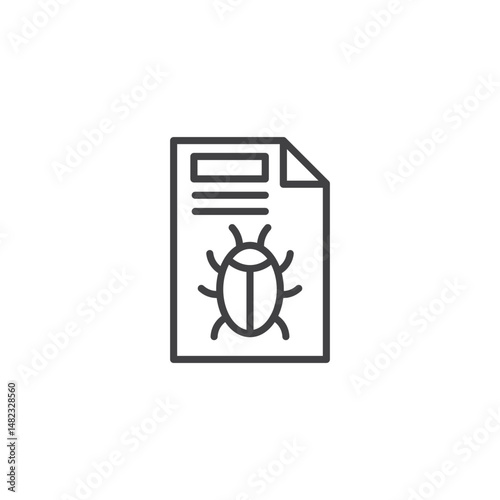 Bug report vector Icon in trendy flat style isolated on white background