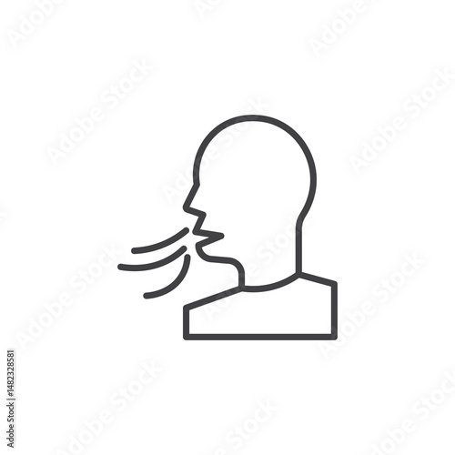 Breath vector Icon in trendy flat style isolated on white background