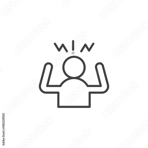 Anxiety vector Icon in trendy flat style isolated on white background