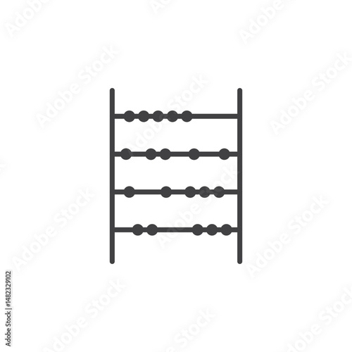 Abacus vector Icon in trendy flat style isolated on white background