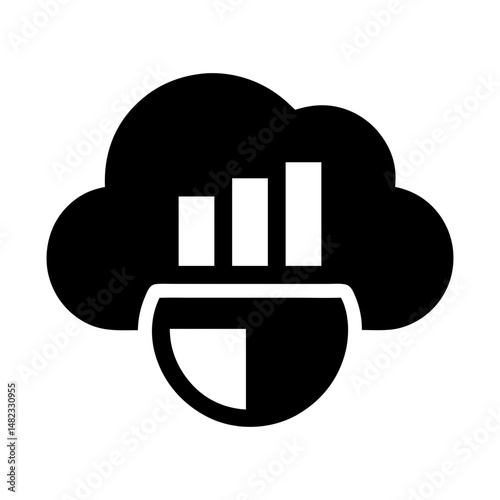 cloud analytics filled icon
