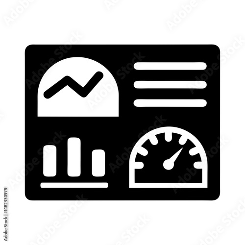 dashboard analytics silhouette icon
