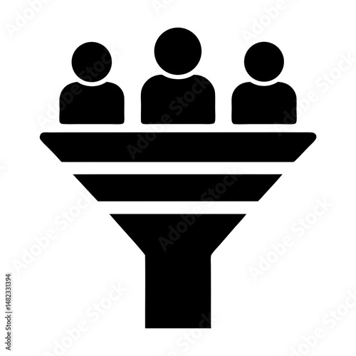 funnel chart conversion icon
