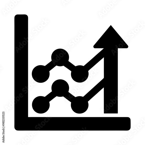 line chart growth icon
