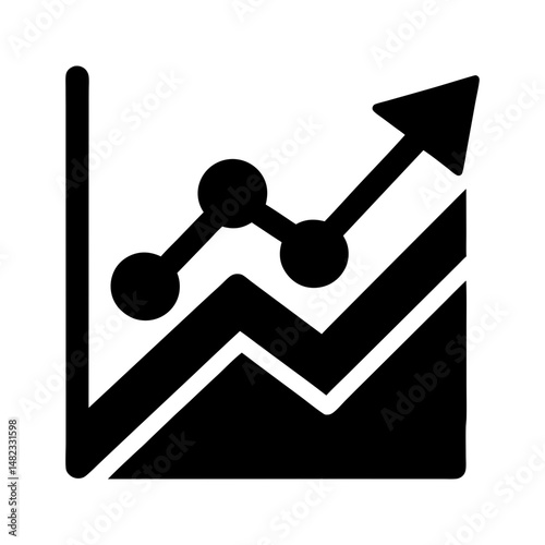 line chart icon growth
