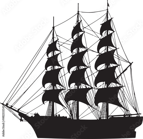 Sailing Ship on Ocean Waves Silhouette

Vintage Pirate Ship Vector Design

Modern Cargo Ship Silhouette Art

Navy Warship at Sea Silhouette Scene

Cruise Ship Under Sunset Vector