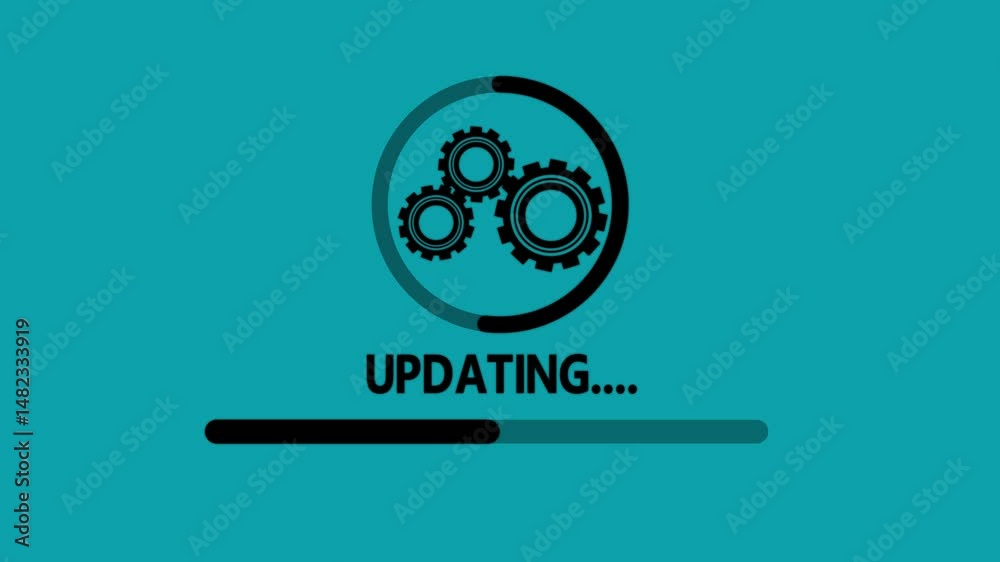 Operating system upgrade concept, installation app and software update process, modernize user equipment, update modern functions, developer released new version Improved security.