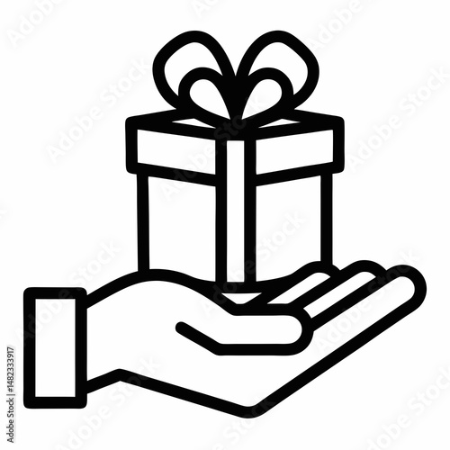 hand holding gift box