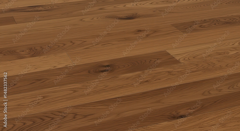 Obraz premium Close-up view of polished wooden flooring showcasing rich grain patterns and texture