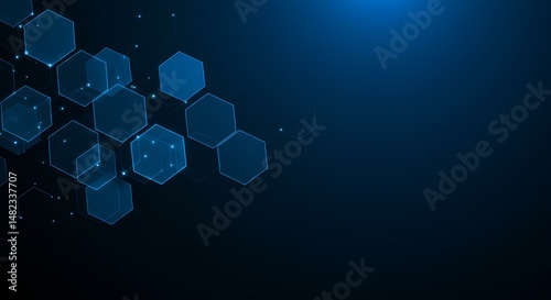 Modern Technology Background with Hexagonal Circuit Design